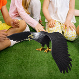 Maxbell Simulated Eagle Model Play Toy Animal Bird Toy for Girls Kids Education Gift L black
