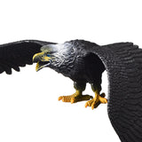 Maxbell Simulated Eagle Model Play Toy Animal Bird Toy for Girls Kids Education Gift L black