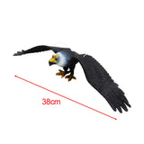 Maxbell Simulated Eagle Model Play Toy Animal Bird Toy for Girls Kids Education Gift L black