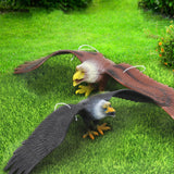 Maxbell Simulated Eagle Model Play Toy Animal Bird Toy for Girls Kids Education Gift L Brown