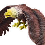 Maxbell Simulated Eagle Model Play Toy Animal Bird Toy for Girls Kids Education Gift L Brown