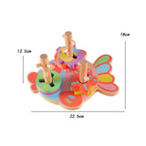 Maxbell Montessori Toy Fish Base Wooden Sorting & Stacking Toy for Ages 3+ Years Old