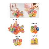 Maxbell Montessori Toy Fish Base Wooden Sorting & Stacking Toy for Ages 3+ Years Old