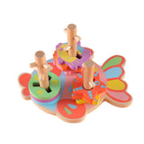 Maxbell Montessori Toy Fish Base Wooden Sorting & Stacking Toy for Ages 3+ Years Old