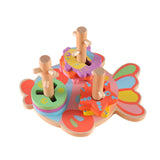 Maxbell Montessori Toy Fish Base Wooden Sorting & Stacking Toy for Ages 3+ Years Old