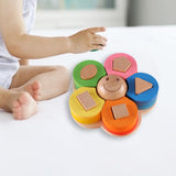 Maxbell Matching Puzzle Stacker Wood Shape Stacking Toy for Boy Girls Birthday Gifts style A