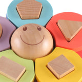 Maxbell Matching Puzzle Stacker Wood Shape Stacking Toy for Boy Girls Birthday Gifts style B
