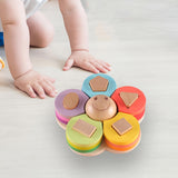 Maxbell Matching Puzzle Stacker Wood Shape Stacking Toy for Boy Girls Birthday Gifts style B