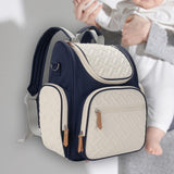 Baby Diaper Bag Backpack Portable Nursing Backpack for Picnic Camping Hiking dark blue