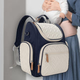 Baby Diaper Bag Backpack Portable Nursing Backpack for Picnic Camping Hiking dark blue