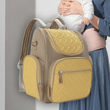 Baby Diaper Bag Backpack Portable Nursing Backpack for Picnic Camping Hiking brown