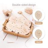 Wooden Balloon Newborn Photography Props for Baby Shower Photo Taking Studio