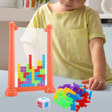 Maxbell 3D Blocks Puzzle Portable 3D Puzzles for Kids 3 4 5 6 7 8 9 10 Year Old Gift Orange