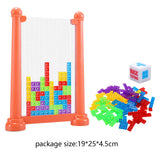 Maxbell 3D Blocks Puzzle Portable 3D Puzzles for Kids 3 4 5 6 7 8 9 10 Year Old Gift Orange