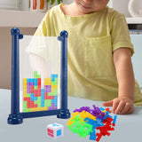 Maxbell 3D Blocks Puzzle Portable 3D Puzzles for Kids 3 4 5 6 7 8 9 10 Year Old Gift Dark Blue