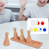 Wooden Math Learning Toys Math Fractions People Toy for Girls Age 6 7 8 9 10