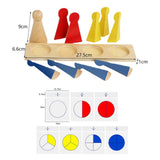 Wooden Math Learning Toys Math Fractions People Toy for Girls Age 6 7 8 9 10