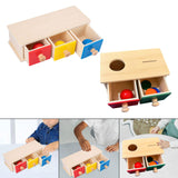 Maxbell Object Permanence Box Baby Development Toy for Children Valentines Day Gifts 3 Drawers