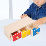 Maxbell Object Permanence Box Baby Development Toy for Children Valentines Day Gifts 3 Drawers