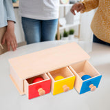 Maxbell Object Permanence Box Baby Development Toy for Children Valentines Day Gifts 3 Drawers