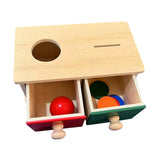 Maxbell Object Permanence Box Baby Development Toy for Children Valentines Day Gifts 2 Drawers