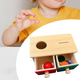 Maxbell Object Permanence Box Baby Development Toy for Children Valentines Day Gifts 2 Drawers