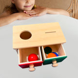 Maxbell Object Permanence Box Baby Development Toy for Children Valentines Day Gifts 2 Drawers