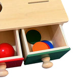 Maxbell Object Permanence Box Baby Development Toy for Children Valentines Day Gifts 2 Drawers