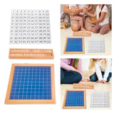 Maxbell Math Learning 1-100 Number Board Educational Hundred Board Game Toy for Gift