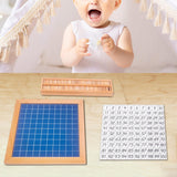 Maxbell Math Learning 1-100 Number Board Educational Hundred Board Game Toy for Gift