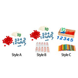 Maxbell Montessori Cards & Counters Training for Homeschool Early Childhood Children Style A
