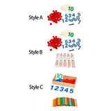 Maxbell Montessori Cards & Counters Training for Homeschool Early Childhood Children Style A