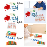 Maxbell Montessori Cards & Counters Training for Homeschool Early Childhood Children Style A