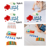 Maxbell Montessori Cards & Counters Training for Homeschool Early Childhood Children Style A