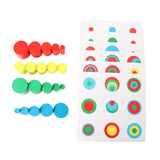 Baby Montessori Wooden Cylinders Stacking Toys Build and Stack Game for Kids