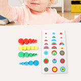 Baby Montessori Wooden Cylinders Stacking Toys Build and Stack Game for Kids