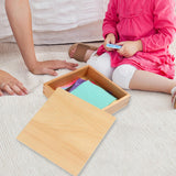 Maxbell Montessori Fabric Box Kids Color Cognition for Holiday Present Teaching Aids