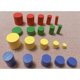 Maxbell 20x Wooden Cylinders Blocks Education Toy for Toddlers 2 3 Year Old Children