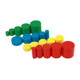 Maxbell 20x Wooden Cylinders Blocks Education Toy for Toddlers 2 3 Year Old Children