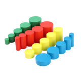 Maxbell 20x Wooden Cylinders Blocks Education Toy for Toddlers 2 3 Year Old Children