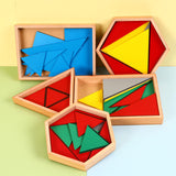 Maxbell Montessori Toy Geometric Shapes Board Educational Toy Wooden Geometry Puzzle