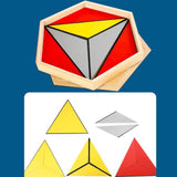 Maxbell Montessori Toy Geometric Shapes Board Educational Toy Wooden Geometry Puzzle