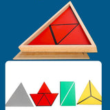 Maxbell Montessori Toy Geometric Shapes Board Educational Toy Wooden Geometry Puzzle