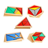 Maxbell Montessori Toy Geometric Shapes Board Educational Toy Wooden Geometry Puzzle