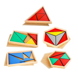 Maxbell Montessori Toy Geometric Shapes Board Educational Toy Wooden Geometry Puzzle