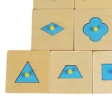 Maxbell Wooden Shape Peg Puzzle Geometric Shapes Matching Toy for Ages 2~Baby Kids