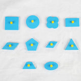 Maxbell Wooden Shape Peg Puzzle Geometric Shapes Matching Toy for Ages 2~Baby Kids