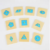 Maxbell Wooden Shape Peg Puzzle Geometric Shapes Matching Toy for Ages 2~Baby Kids