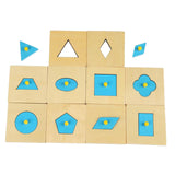 Maxbell Wooden Shape Peg Puzzle Geometric Shapes Matching Toy for Ages 2~Baby Kids