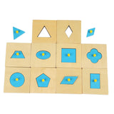 Maxbell Wooden Shape Peg Puzzle Geometric Shapes Matching Toy for Ages 2~Baby Kids